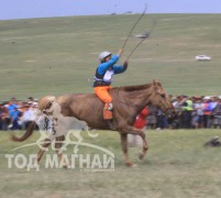 Б.Баатарцэрэнгийн хонгор барианд орж буй нь 